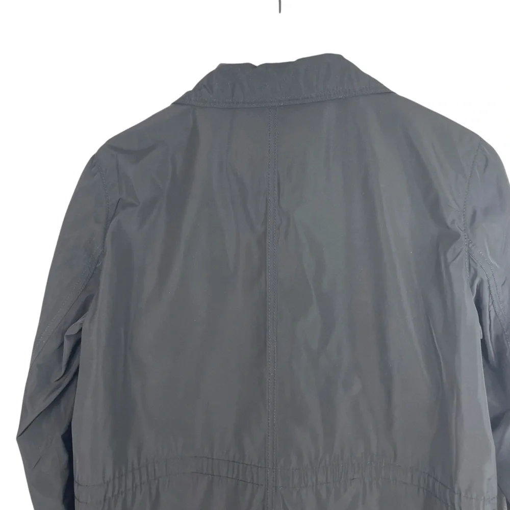 Michael Michael Kors | Black Long Line Windbreaker Zip Jacket